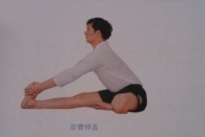 印度瑜伽前屈體式—頭碰膝前屈伸