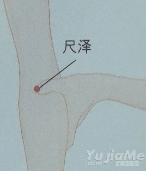 點(diǎn)按尺澤穴